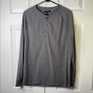 Banana Republic Charcoal Long Sleeve Henley